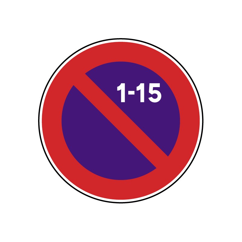 Panneau entrée d'une zone à stationnement interdit - Panneau B6b1
